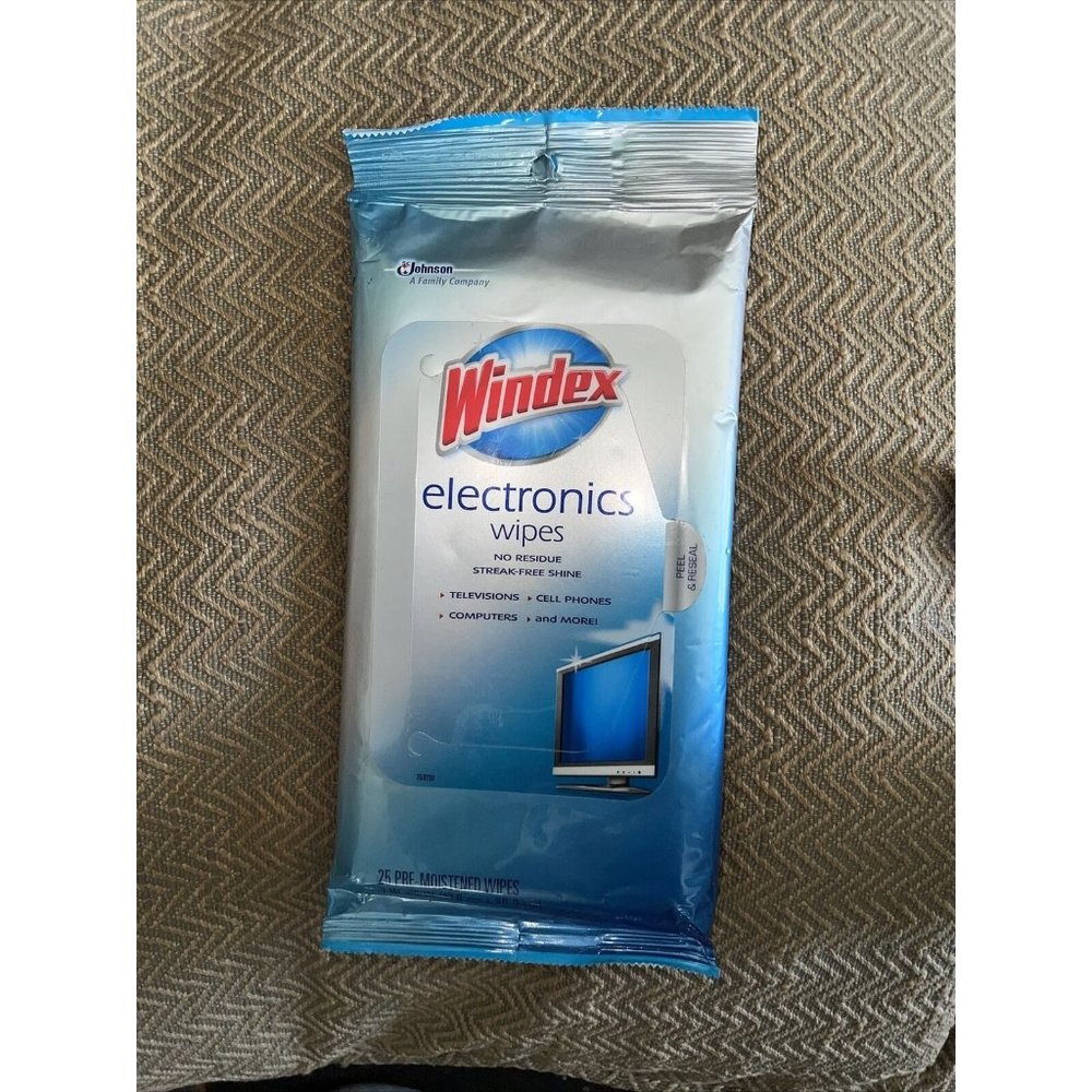 Windex Electronics Wipes Screen Cleaner Streak Free Shine Pre Moistened 25 Count